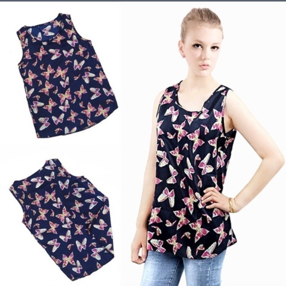✅HOST Pick✅ Butterfly Chiffon Top, Small - Picture 4 of 6